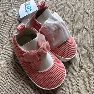NWT Carter’s Baby Girl Shoes, Pink Corduroy Mary Janes, Size 2 / 3-6 Months